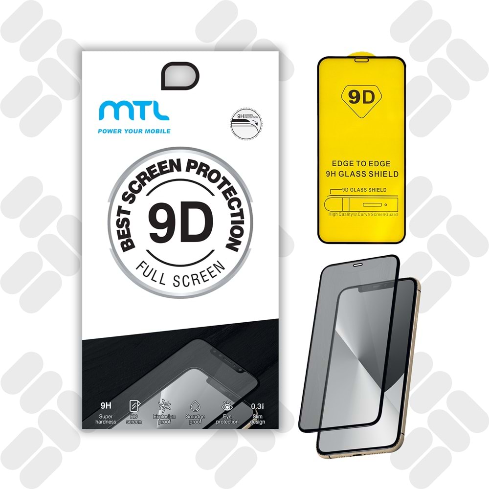 SAMSUNG A60 MTL 9D FULL EKRAN KORUYUCU SİYAH