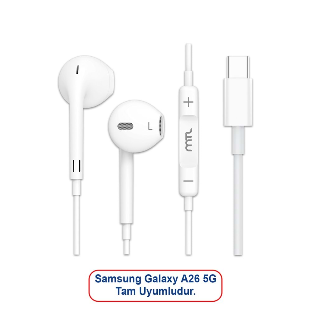 SAMSUNG A26 5G UYUMLU TAK ÇALIŞTIR TYPE-C STEREO KABLOLU KULAKLIK