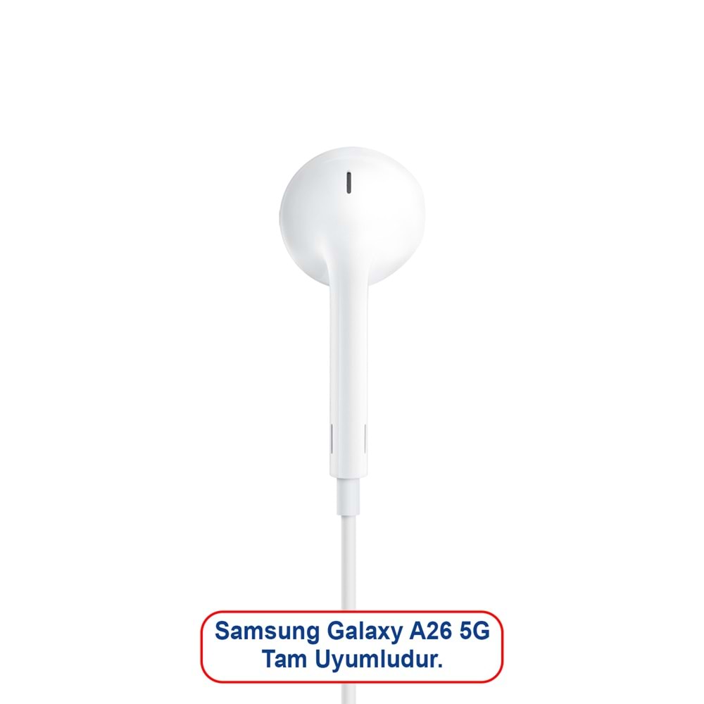 SAMSUNG A26 5G UYUMLU TAK ÇALIŞTIR TYPE-C STEREO KABLOLU KULAKLIK