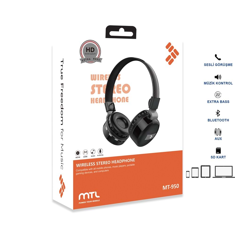 MT950 KAFA BANTLI BLUETOOTH KULAKLIK /50