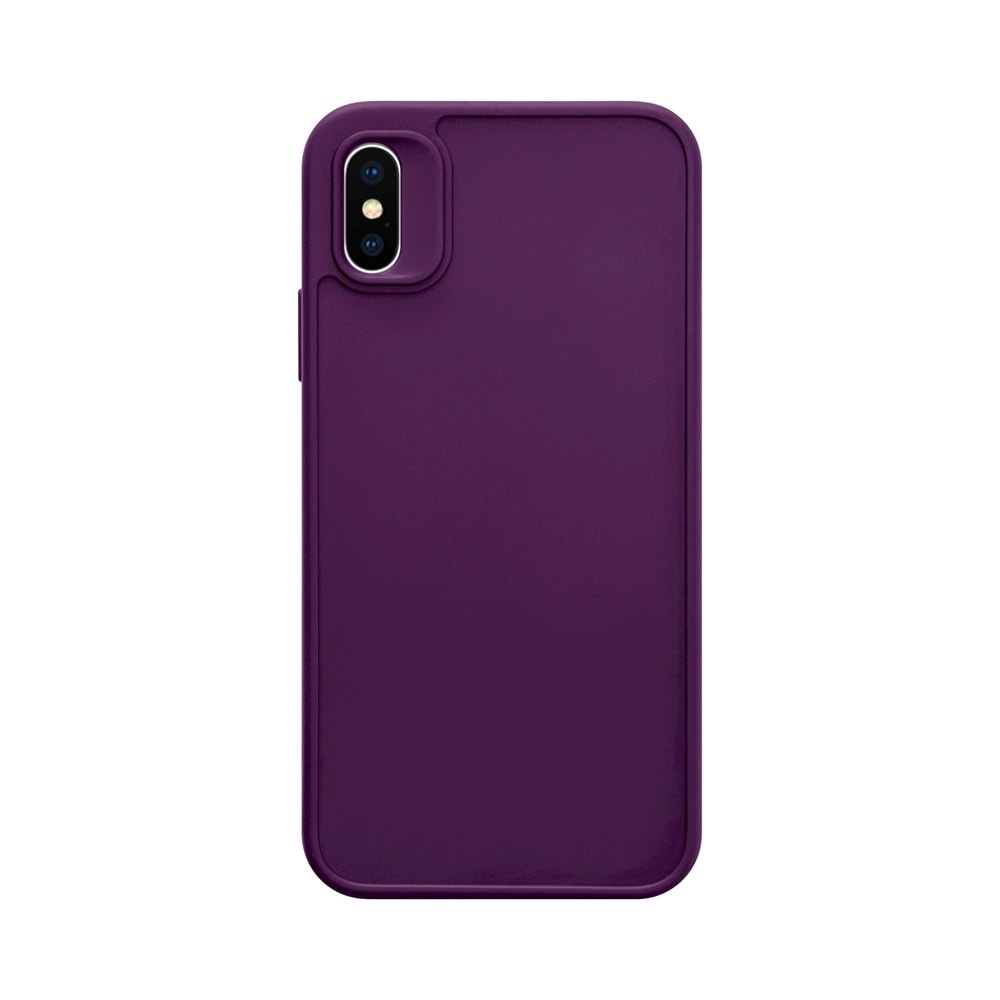 IPHONE X RENK ATMAYAN KEEP SİLİKON KILIF - MOR