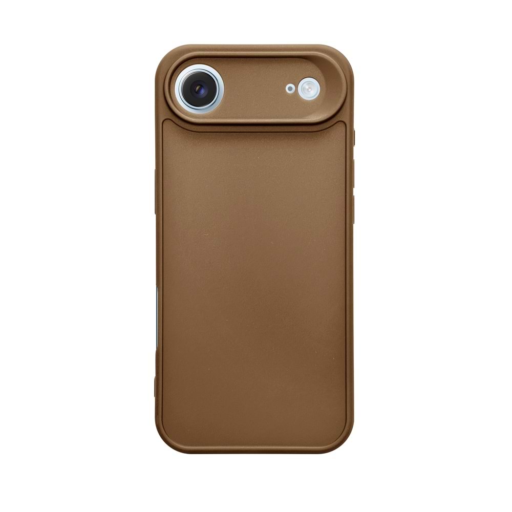 IPHONE 17 AİR RENK ATMAYAN KEEP SİLİKON KILIF - KAHVERENGİ