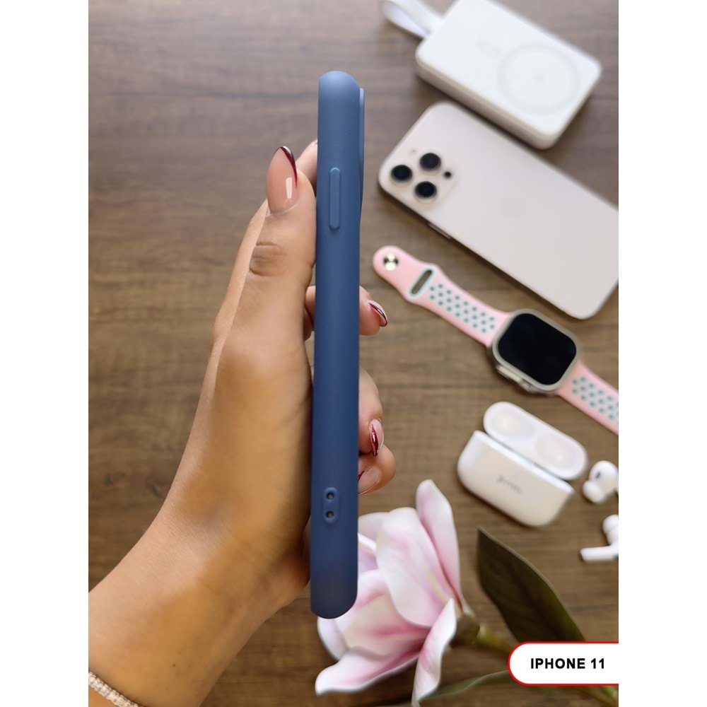 IPHONE 11 RENK ATMAYAN KEEP SİLİKON KILIF - LACIVERT