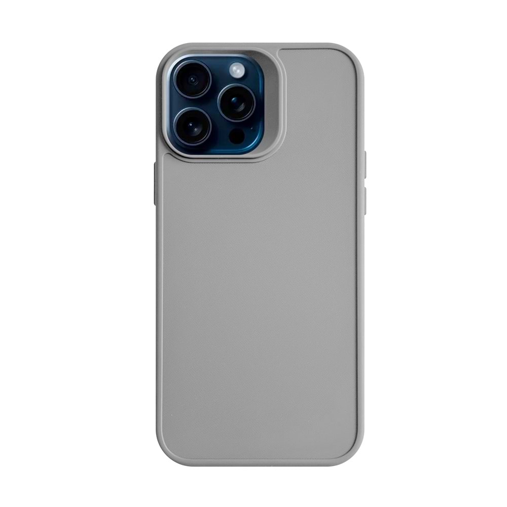 IPHONE 15 PRO MAX RENK ATMAYAN KEEP SİLİKON KILIF - GRI