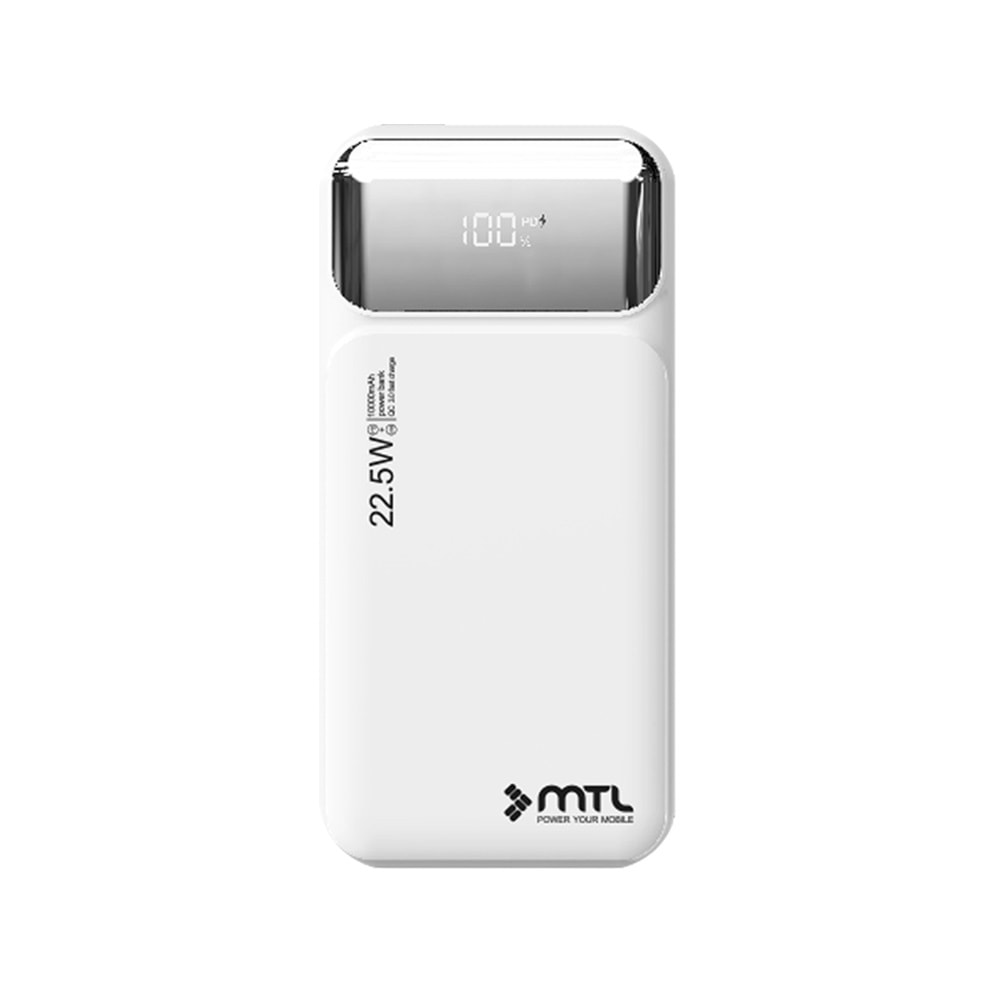 MT4310 10.000 MAH DAHİLİ KABLOLU 22,5 WATT TURBO ŞARJ POWERBANK /40