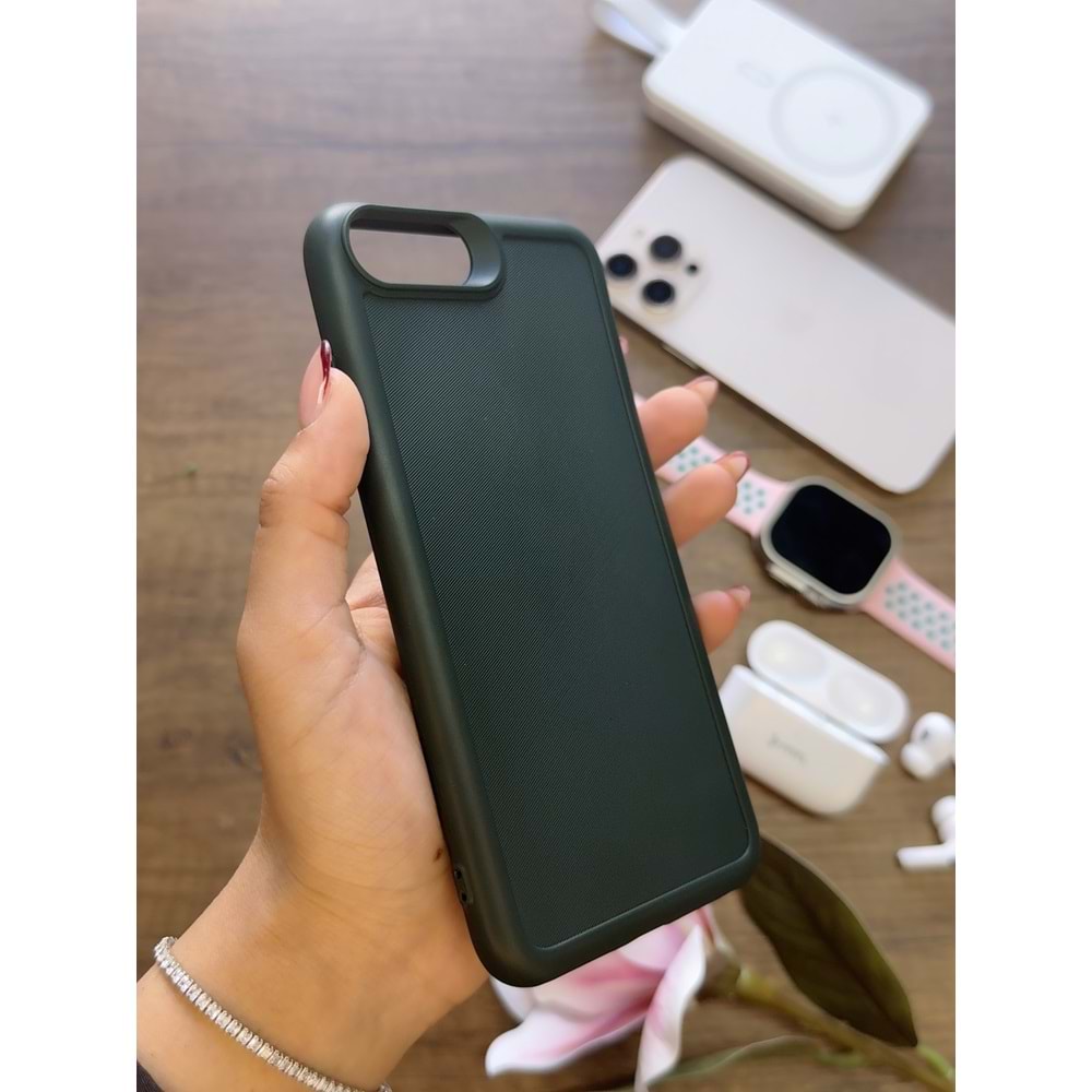 IPHONE 6/7/8 PLUS RENK ATMAYAN KEEP SİLİKON KILIF - HAKI