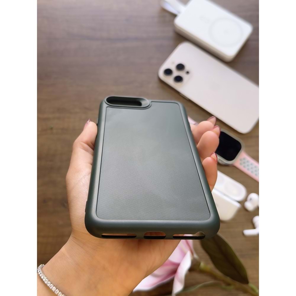 IPHONE 6/7/8 PLUS RENK ATMAYAN KEEP SİLİKON KILIF - HAKI