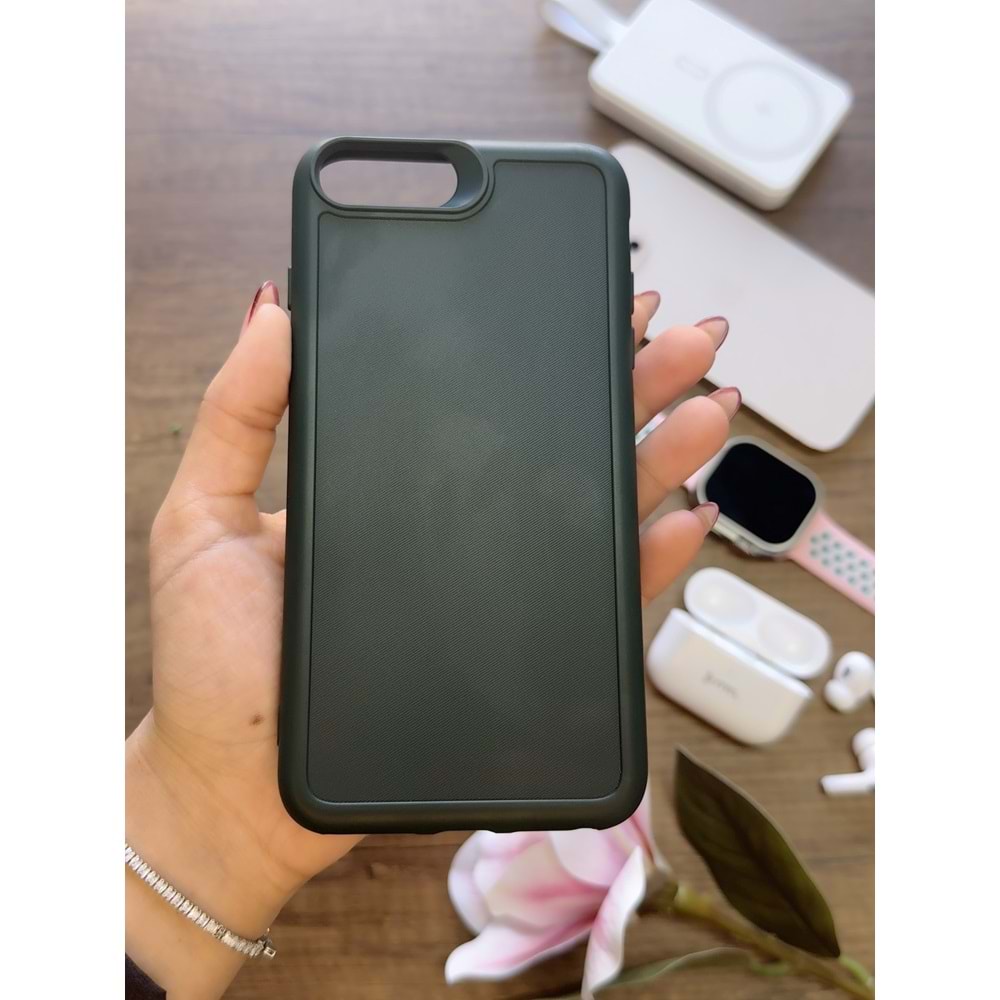 IPHONE 6/7/8 PLUS RENK ATMAYAN KEEP SİLİKON KILIF - HAKI