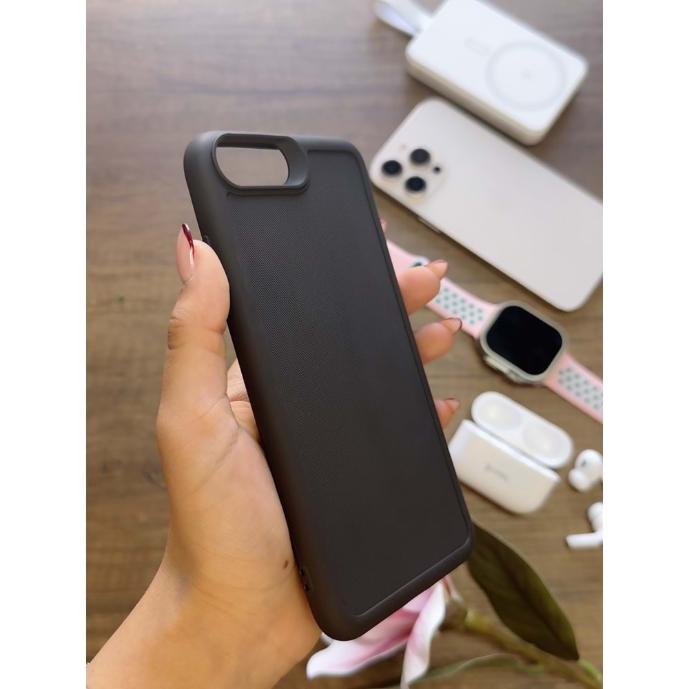 IPHONE 6/7/8 PLUS RENK ATMAYAN KEEP SİLİKON KILIF - SIYAH