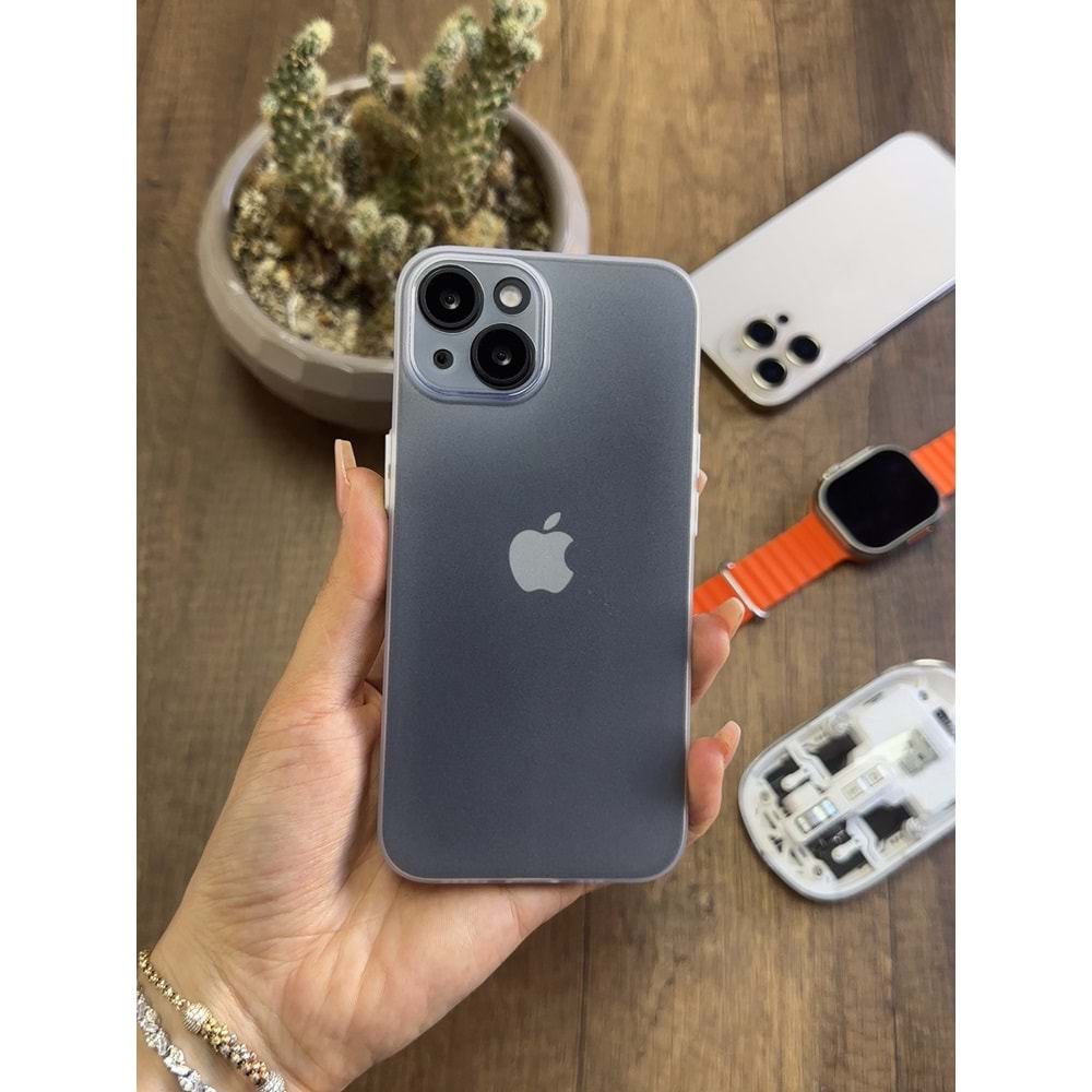 IPHONE 15 SÜPER İNCE MAT MTL ULTRA THİN SİLİKON KILIF