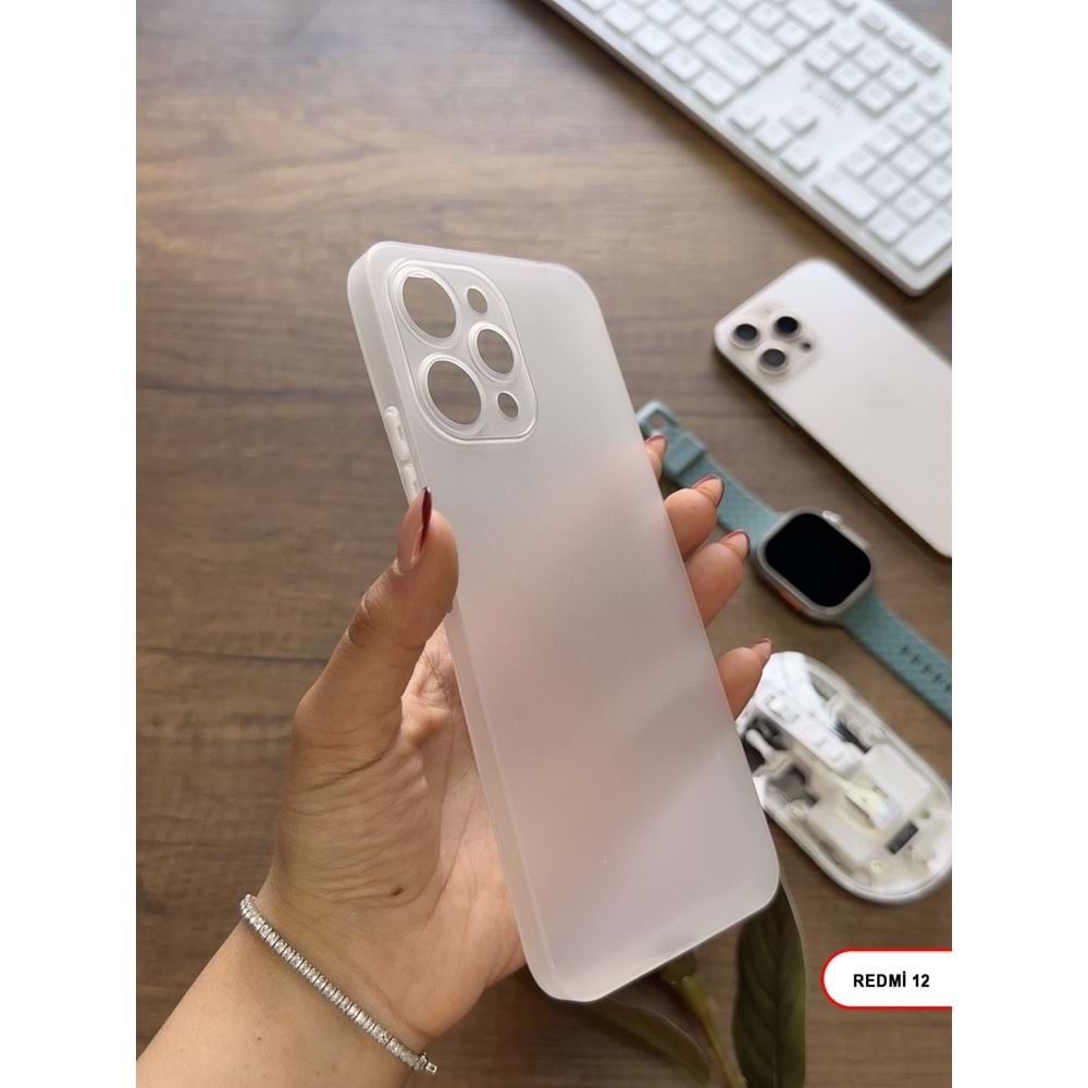 XİAOMİ REDMİ 12 SÜPER İNCE MAT MTL ULTRA THİN SİLİKON KILIF
