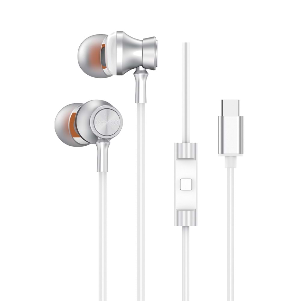 MT297 TYPE-C STEREO KABLOLU KULAKLIK 10/200 - BEYAZ