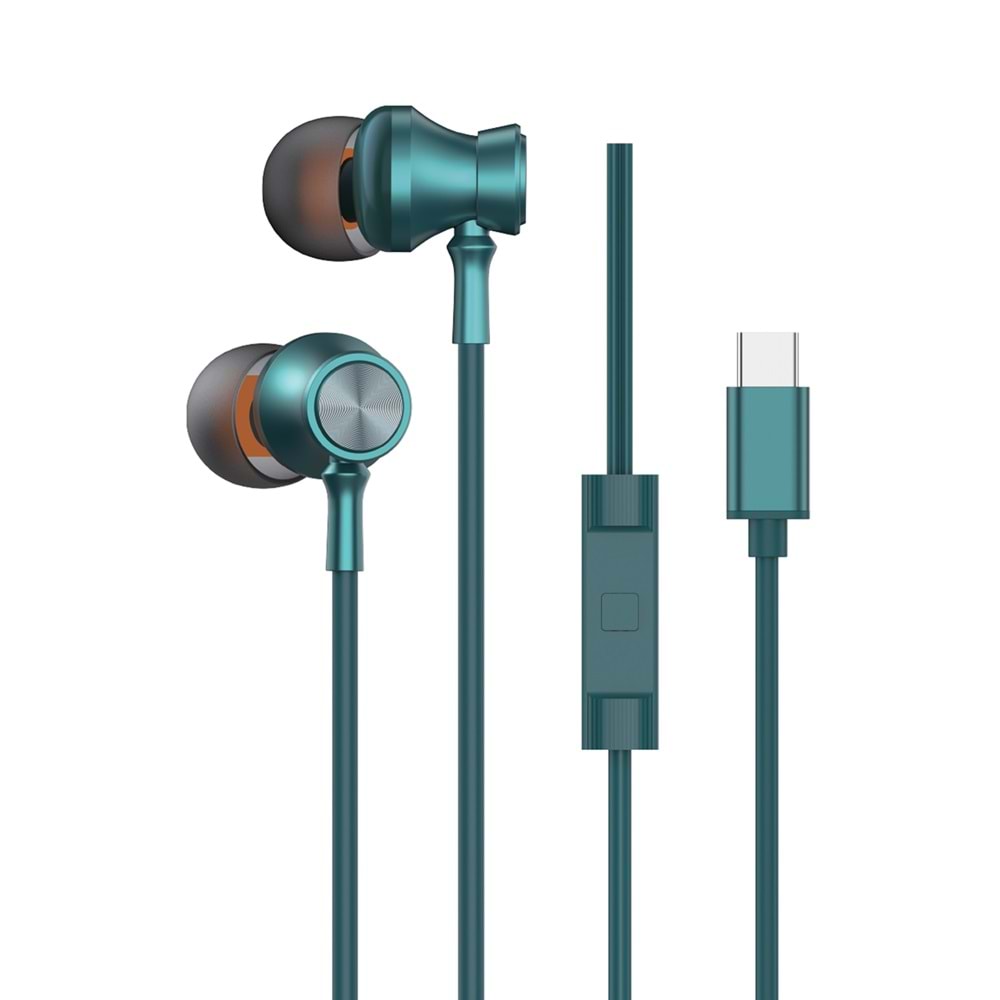 MT297 TYPE-C STEREO KABLOLU KULAKLIK 10/200 - YEŞİL