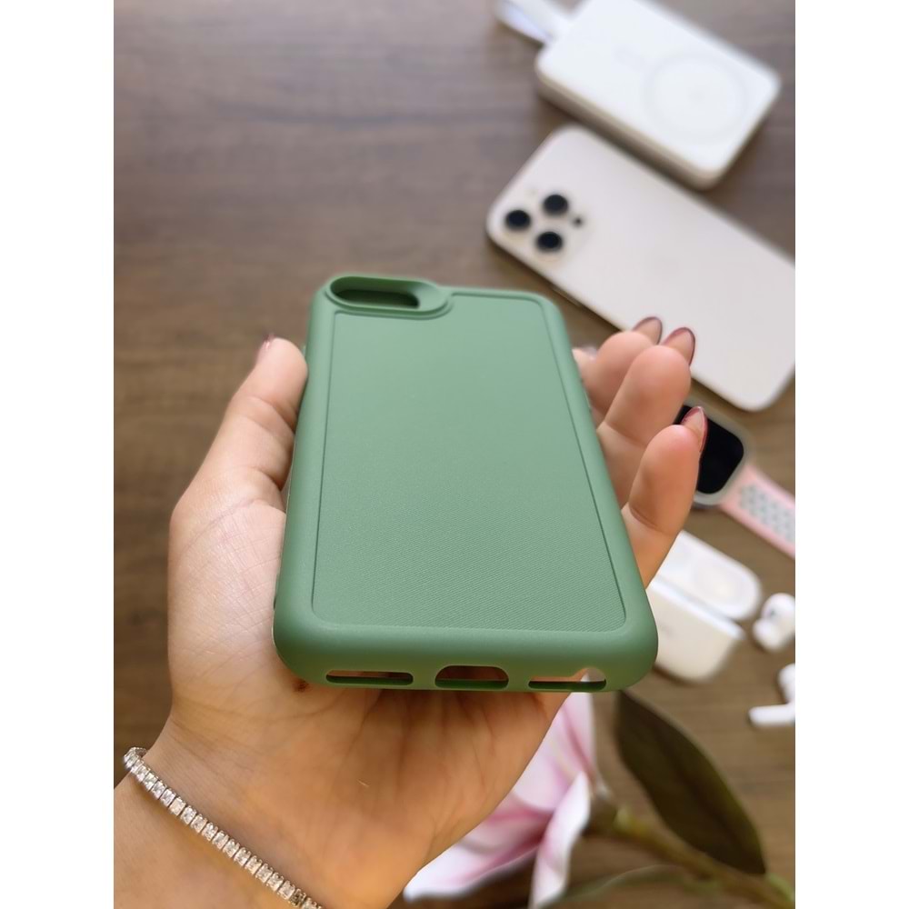 IPHONE 6 / 7 / 8 / SE 2021 / SE 2022 RENK ATMAYAN KEEP SİLİKON KILIF - HAKI