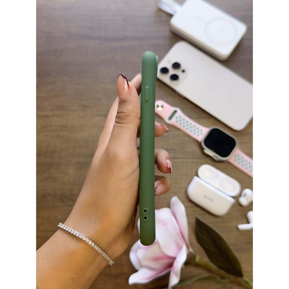 IPHONE 6 / 7 / 8 / SE 2021 / SE 2022 RENK ATMAYAN KEEP SİLİKON KILIF - HAKI