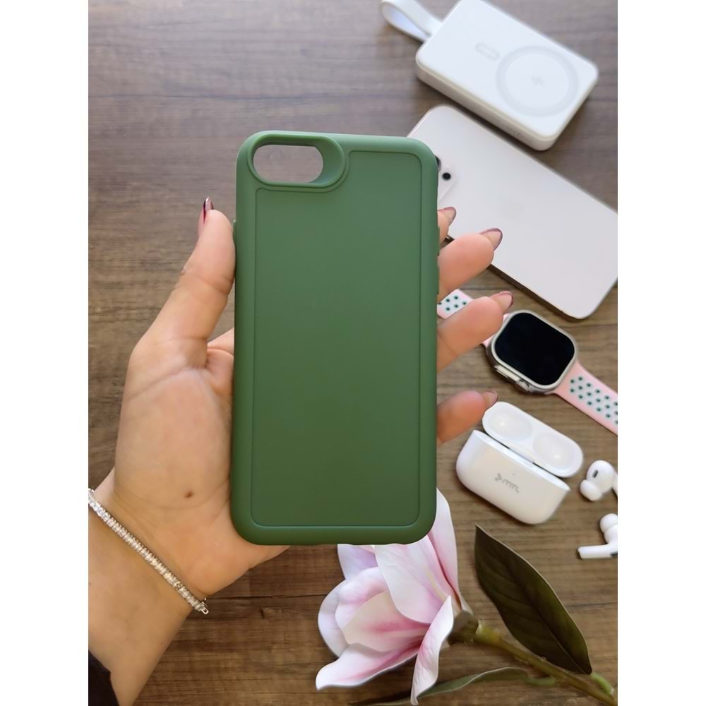 IPHONE 6 / 7 / 8 / SE 2021 / SE 2022 RENK ATMAYAN KEEP SİLİKON KILIF - HAKI