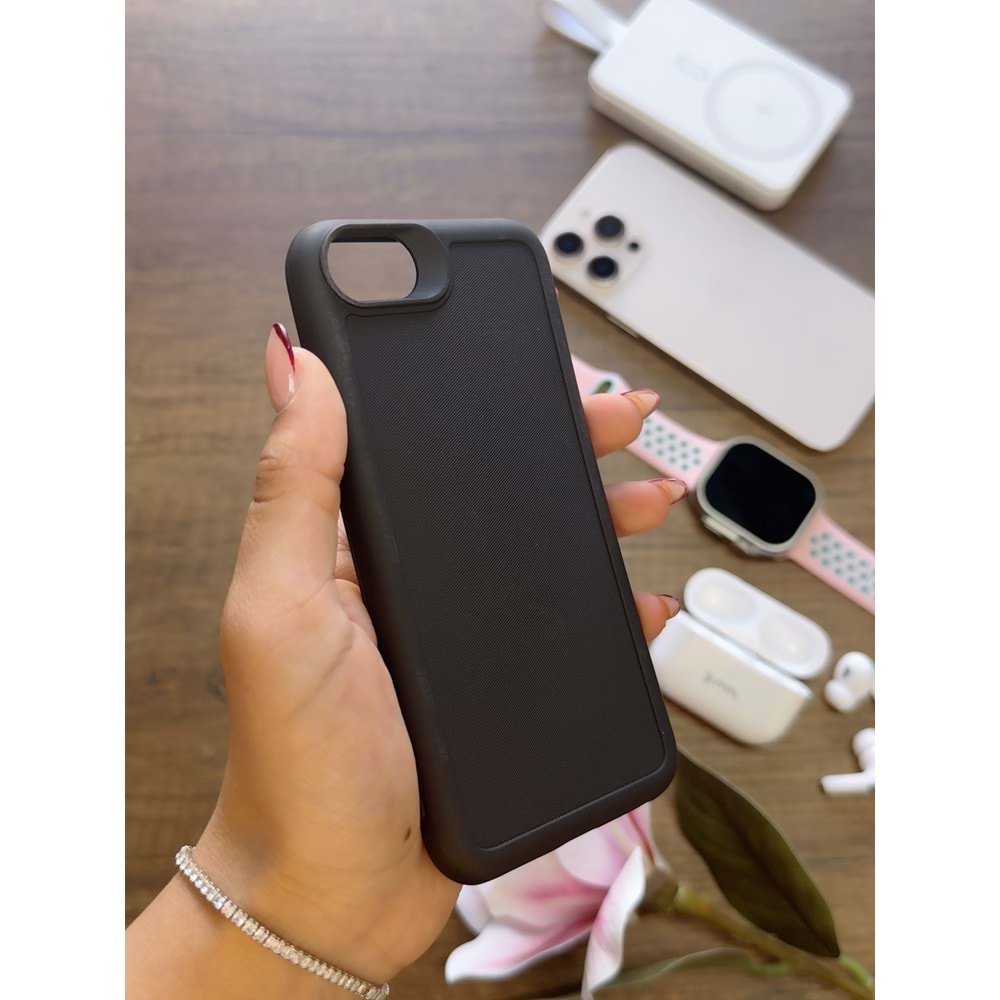 IPHONE 6 / 7 / 8 / SE 2021 / SE 2022 RENK ATMAYAN KEEP SİLİKON KILIF - SIYAH