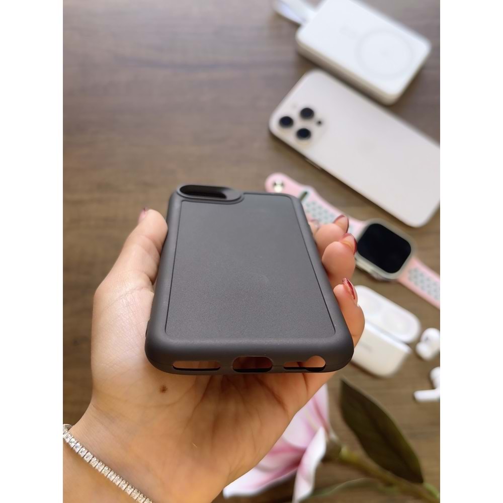 IPHONE 6 / 7 / 8 / SE 2021 / SE 2022 RENK ATMAYAN KEEP SİLİKON KILIF - SIYAH