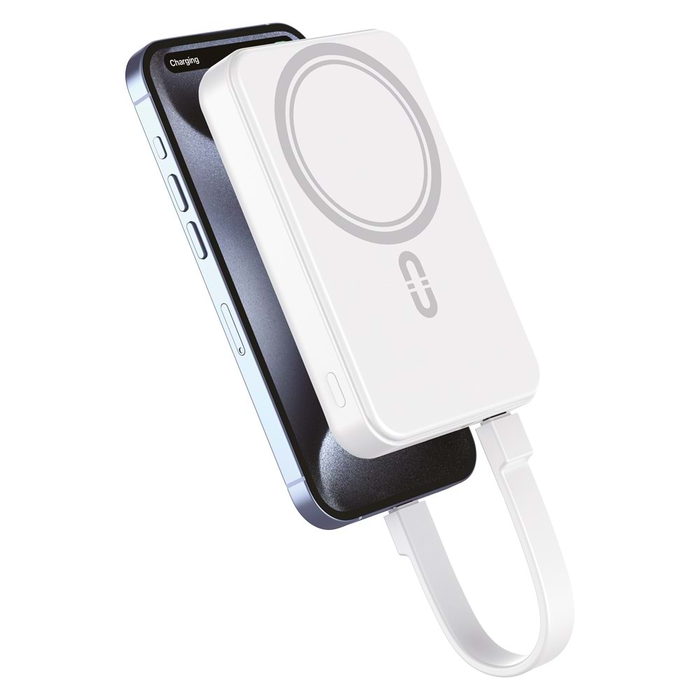 MT4440 10.000 MAH MAGSAFE DAHİLİ KABLOLU 22.5 W PD ŞARJ POWERBANK /60
