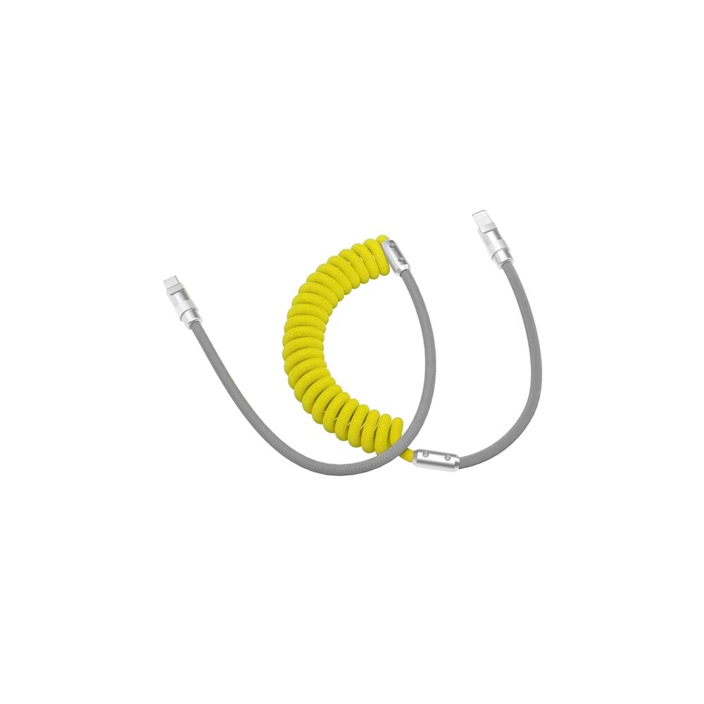 MT2462 30W SPİRAL TYPE-C TO LİGHTNİNG PD ŞARJ DATA KABLO 10/200