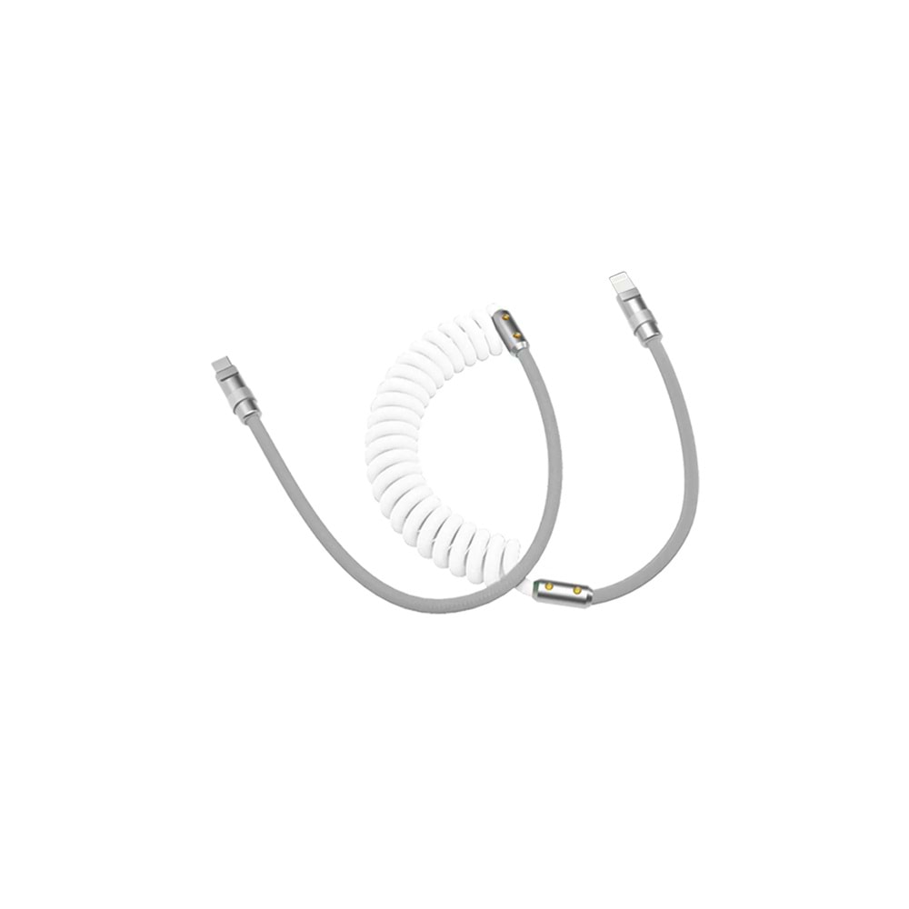 MT2462 30W SPİRAL TYPE-C TO LİGHTNİNG PD ŞARJ DATA KABLO 10/200