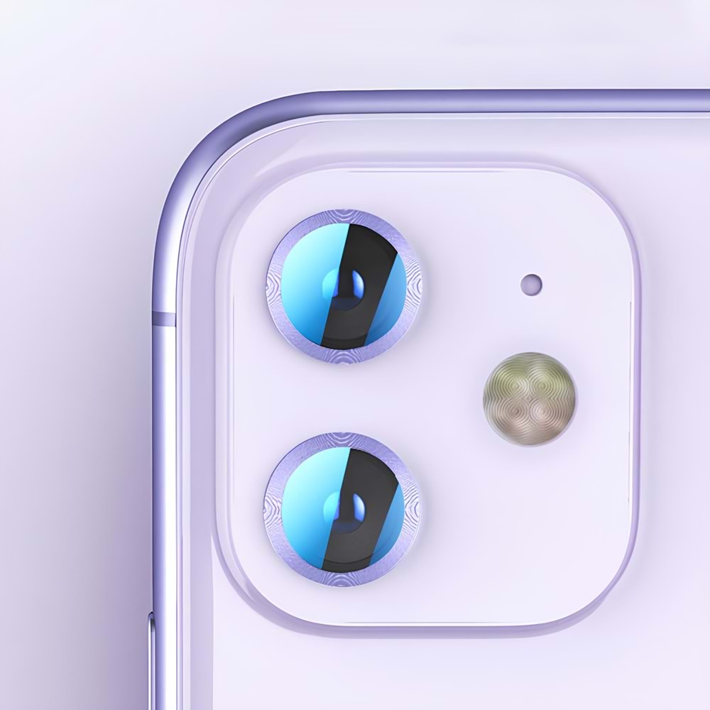 IPHONE 12 / IPHONE 12 MİNİ SAFİR LENS KORUMA - PURPLE