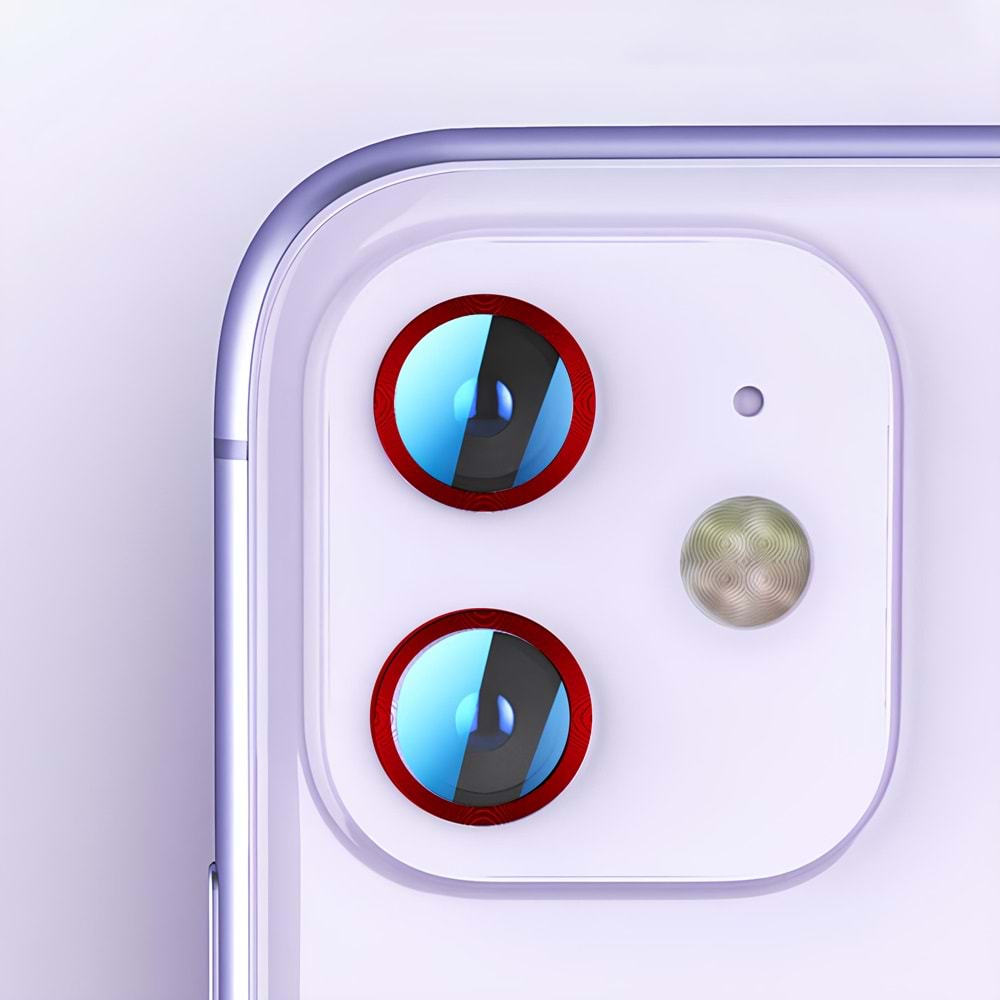 IPHONE 12 / IPHONE 12 MİNİ SAFİR LENS KORUMA - RED