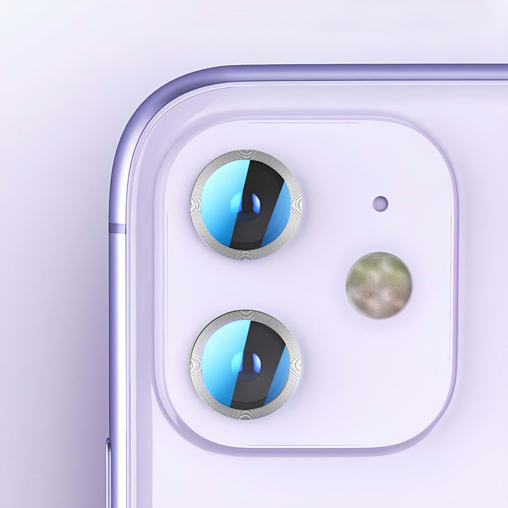 IPHONE 12 / IPHONE 12 MİNİ SAFİR LENS KORUMA - SILVER