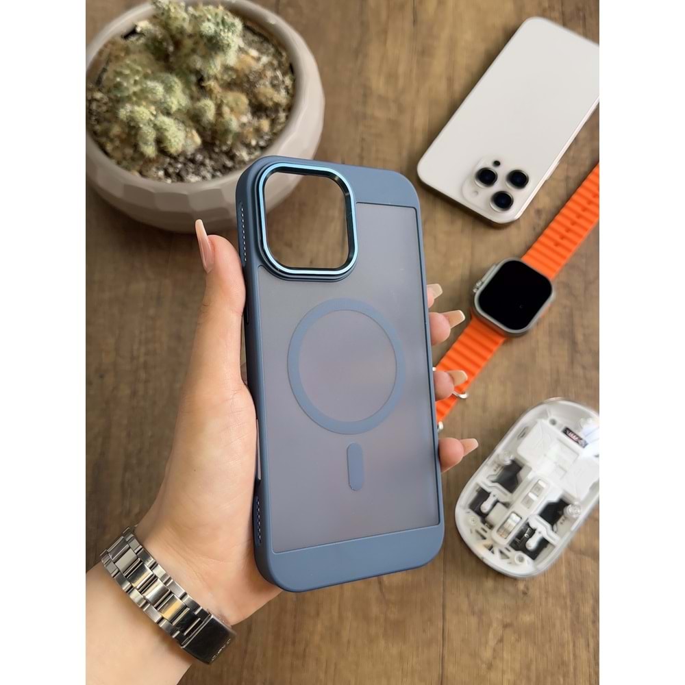 IPHONE 16 PRO MAX MAGSAFE UYUMLU MAT SOO-635 SİLİKON KILIF KAPAK