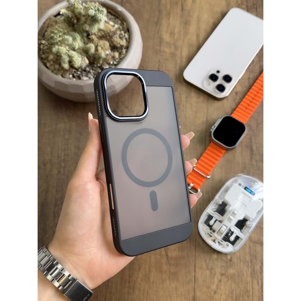 IPHONE 16 PRO MAX MAGSAFE UYUMLU MAT SOO-635 SİLİKON KILIF KAPAK