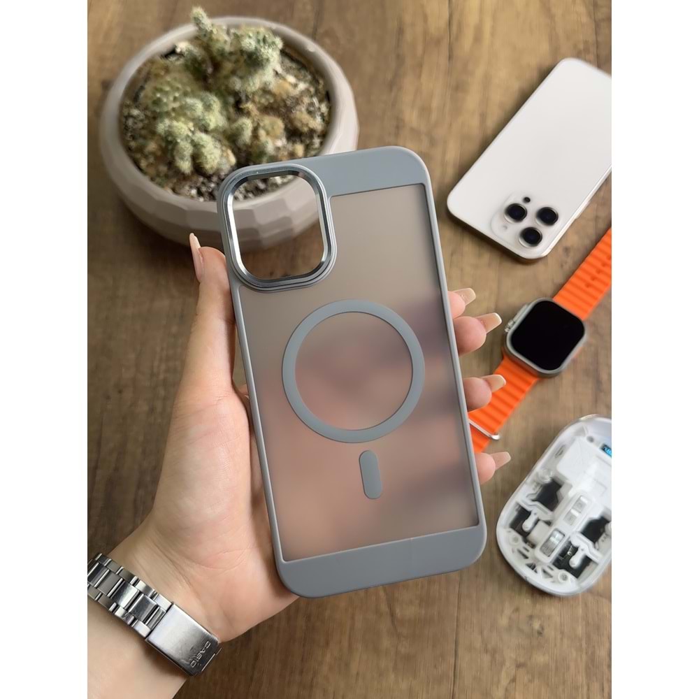 IPHONE 16 PLUS MAGSAFE UYUMLU MAT SOO-635 SİLİKON KILIF KAPAK