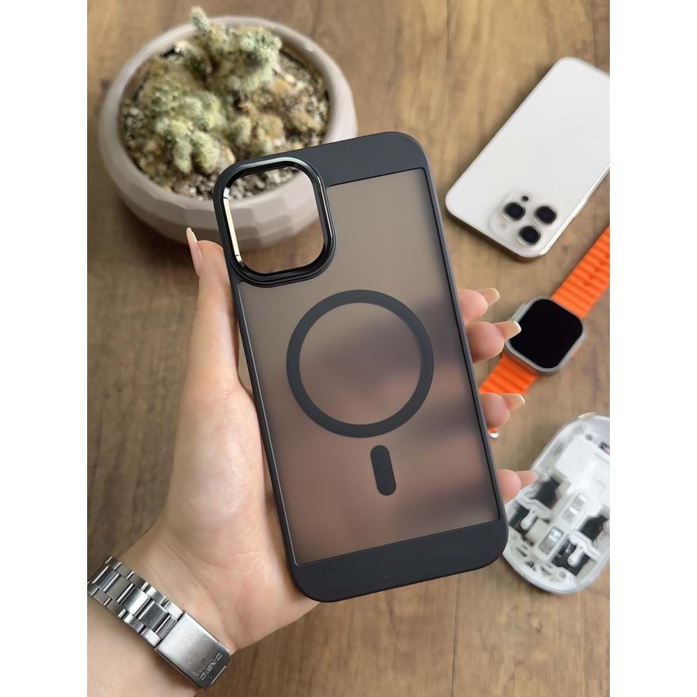 IPHONE 16 PLUS MAGSAFE UYUMLU MAT SOO-635 SİLİKON KILIF KAPAK