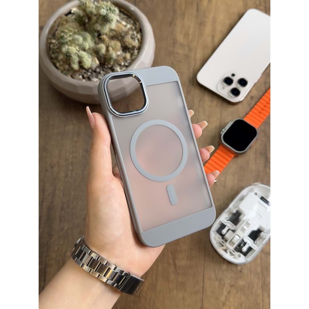IPHONE 12 / IPHONE 12 PRO MAGSAFE UYUMLU MAT SOO-635 SİLİKON KILIF KAPAK