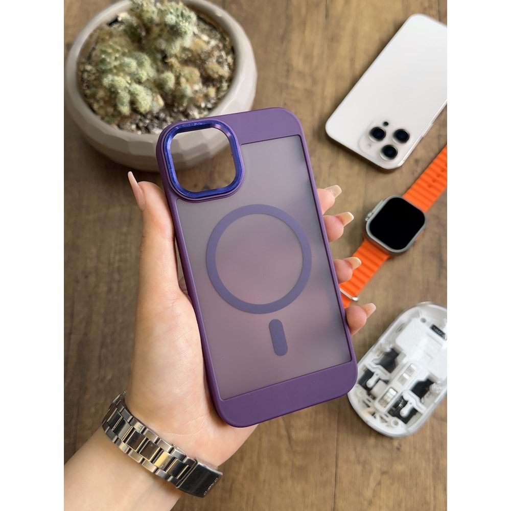 IPHONE 12 / IPHONE 12 PRO MAGSAFE UYUMLU MAT SOO-635 SİLİKON KILIF KAPAK