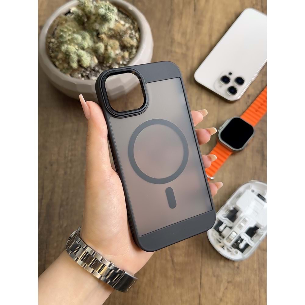 IPHONE 12 / IPHONE 12 PRO MAGSAFE UYUMLU MAT SOO-635 SİLİKON KILIF KAPAK