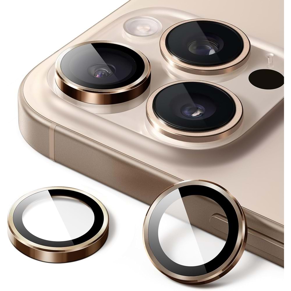 IPHONE 16 PRO / IPHONE 16 PRO MAX SAFİR LENS KORUMA - DESERT