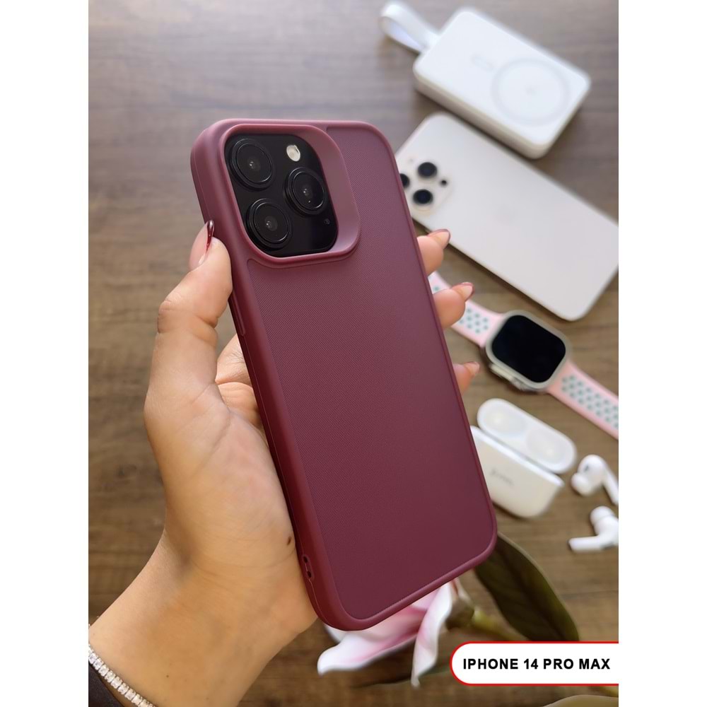 IPHONE 14 PRO MAX RENK ATMAYAN KEEP SİLİKON KILIF - MOR