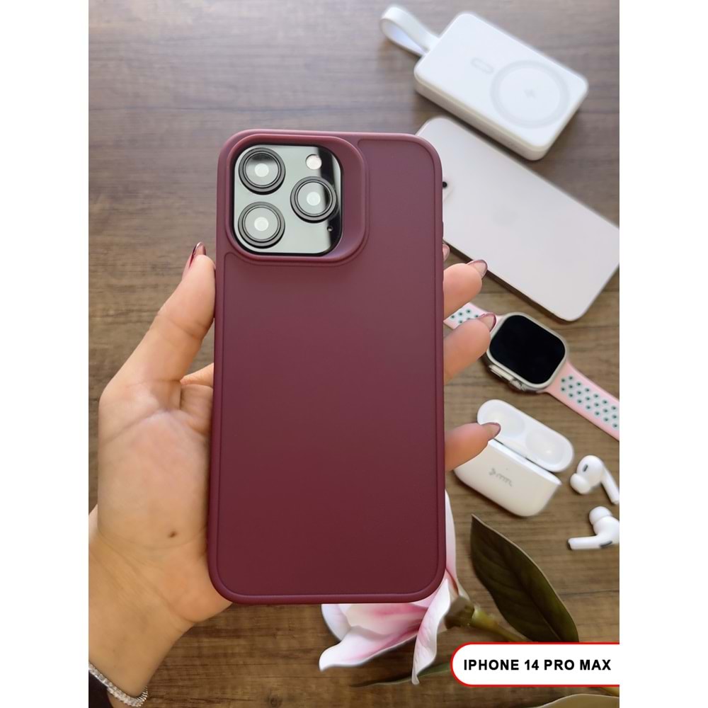 IPHONE 14 PRO MAX RENK ATMAYAN KEEP SİLİKON KILIF - MOR