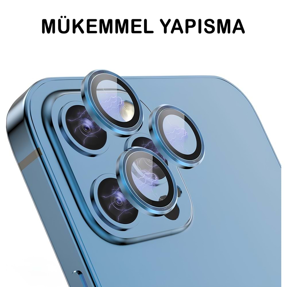 IPHONE 12 PRO SAFİR LENS KORUMA - BLUE