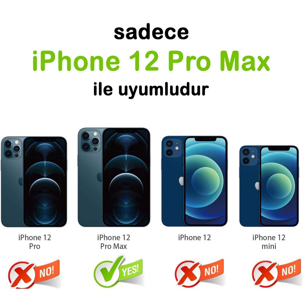 IPHONE 12 PRO MAX SAFİR LENS KORUMA - BLACK