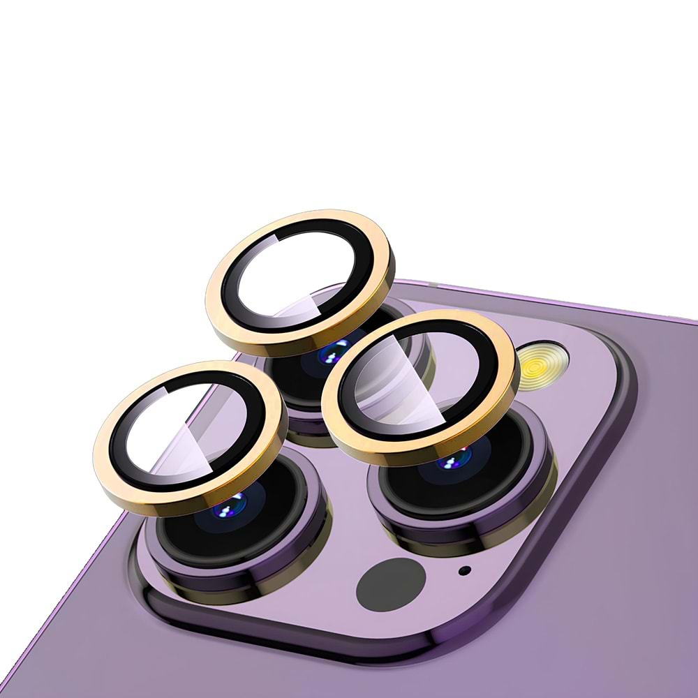 IPHONE 12 PRO MAX SAFİR LENS KORUMA - GOLD