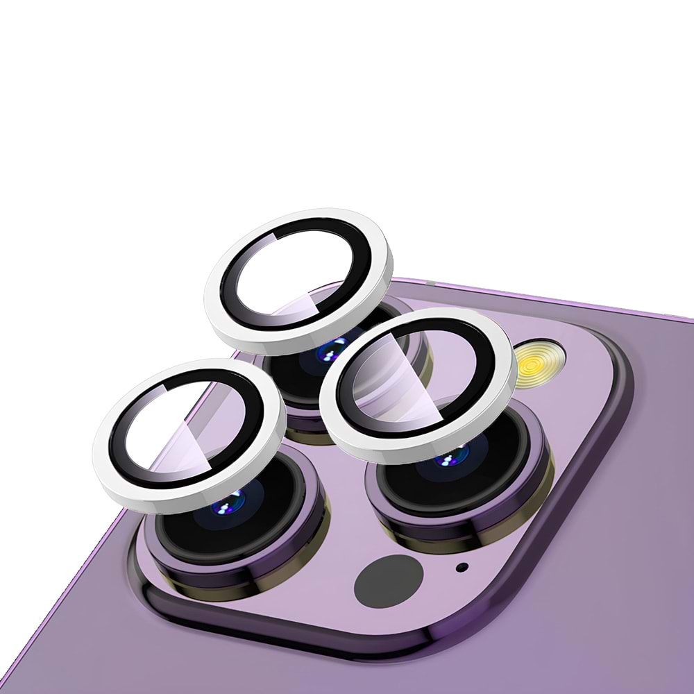 IPHONE 12 PRO MAX SAFİR LENS KORUMA - SILVER