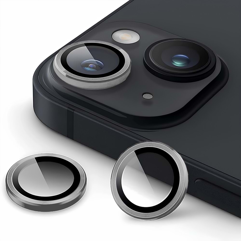 IPHONE 13 / IPHONE 13 MİNİ SAFİR LENS KORUMA - SILVER