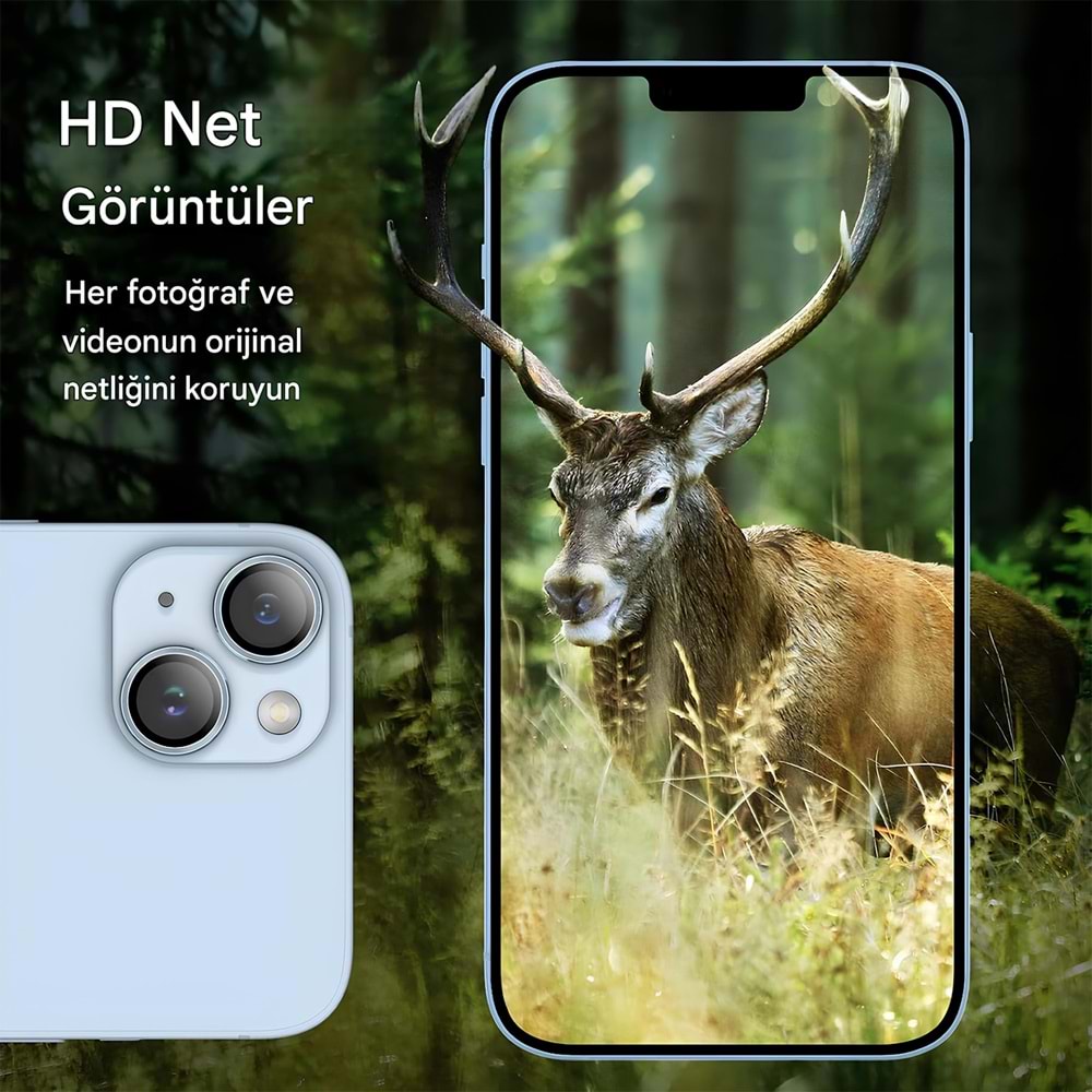 IPHONE 14 / IPHONE 14 PLUS SAFİR LENS KORUMA - BLUE