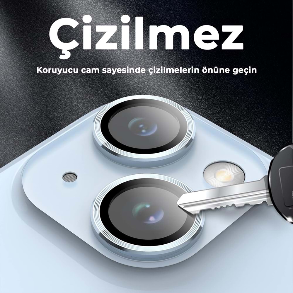 IPHONE 14 / IPHONE 14 PLUS SAFİR LENS KORUMA - BLUE