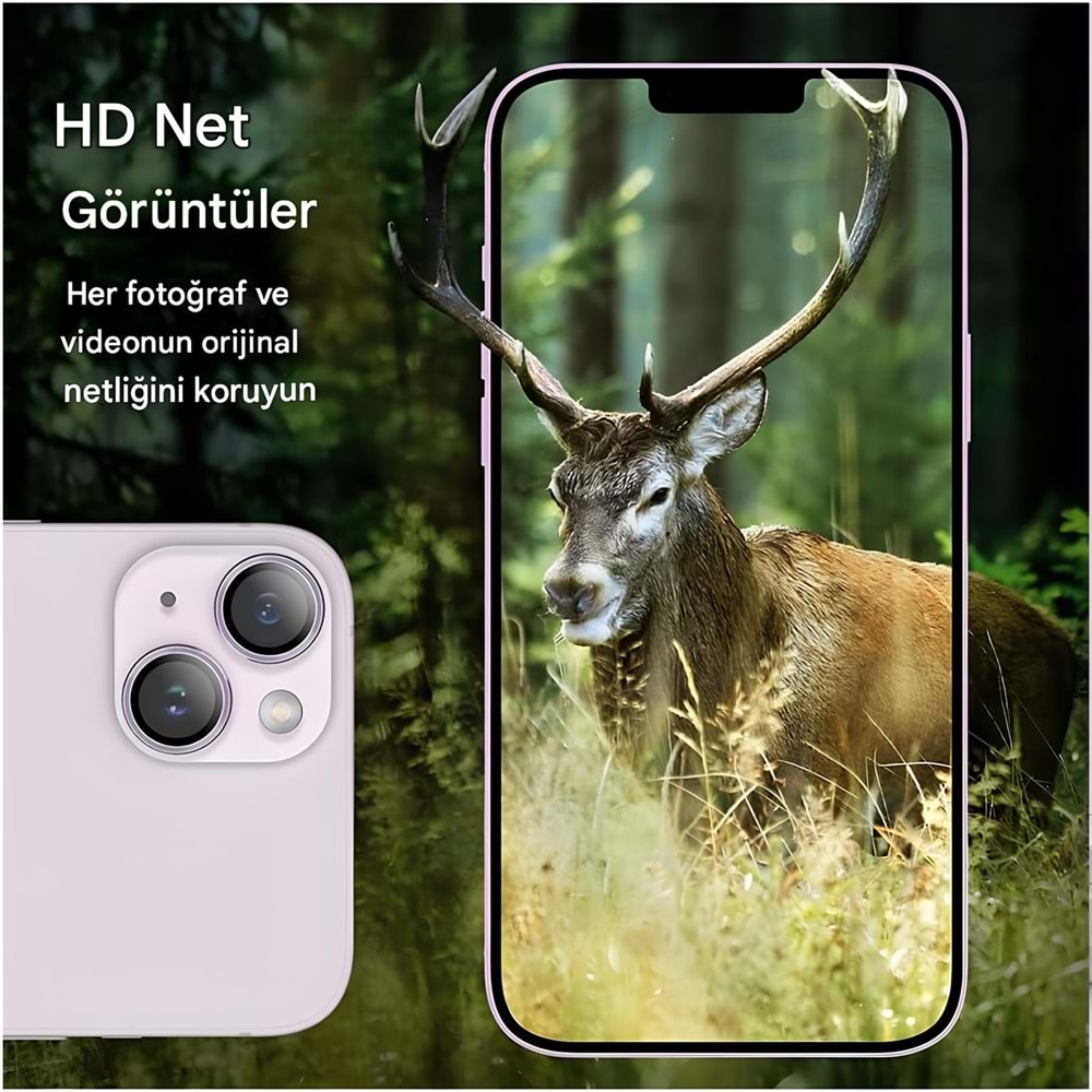 IPHONE 14 / IPHONE 14 PLUS SAFİR LENS KORUMA - PURPLE