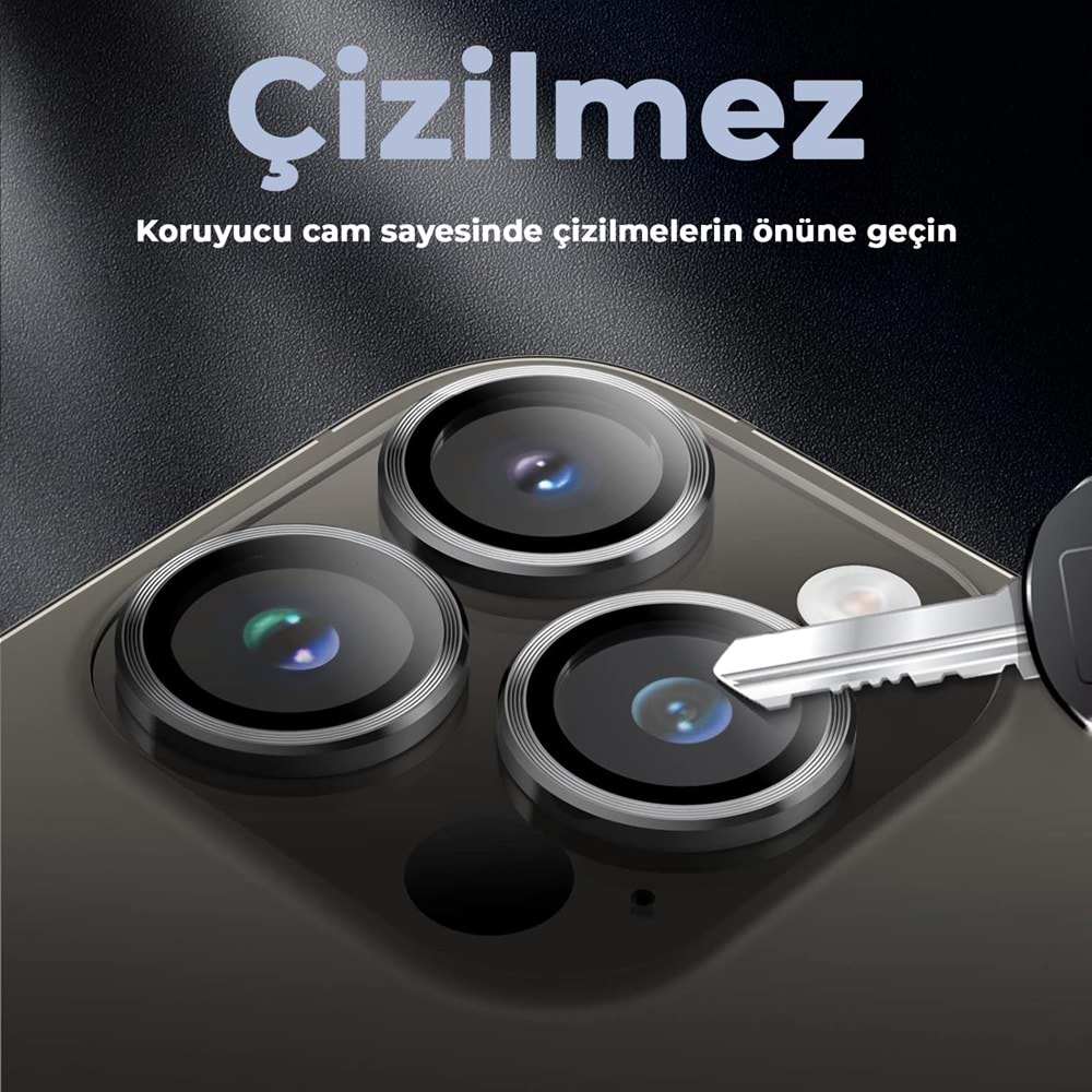 IPHONE 14 PRO / IPHONE 14 PRO MAX SAFİR LENS KORUMA - BLACK