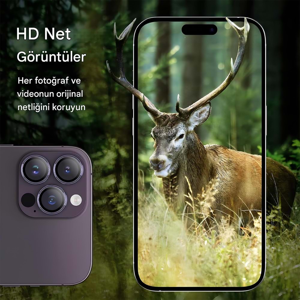 IPHONE 14 PRO / IPHONE 14 PRO MAX SAFİR LENS KORUMA - PURPLE