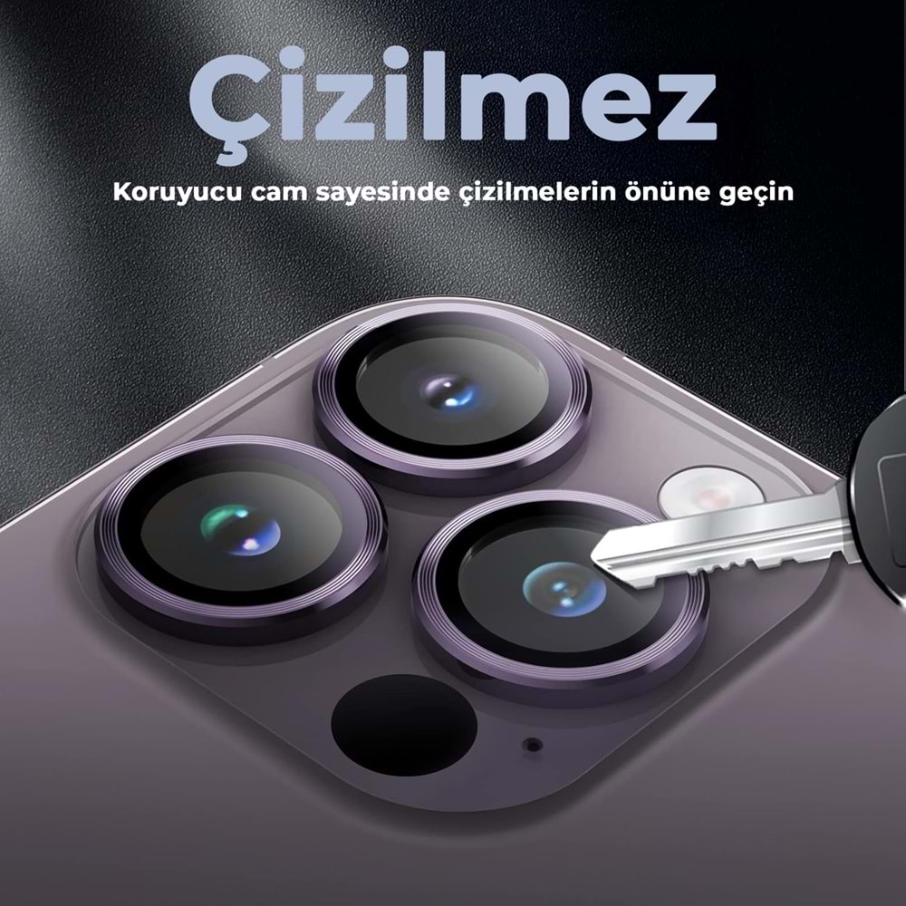 IPHONE 14 PRO / IPHONE 14 PRO MAX SAFİR LENS KORUMA - PURPLE