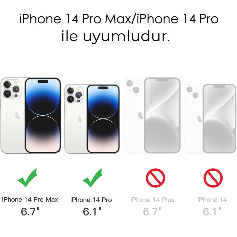 IPHONE 14 PRO / IPHONE 14 PRO MAX SAFİR LENS KORUMA - SILVER